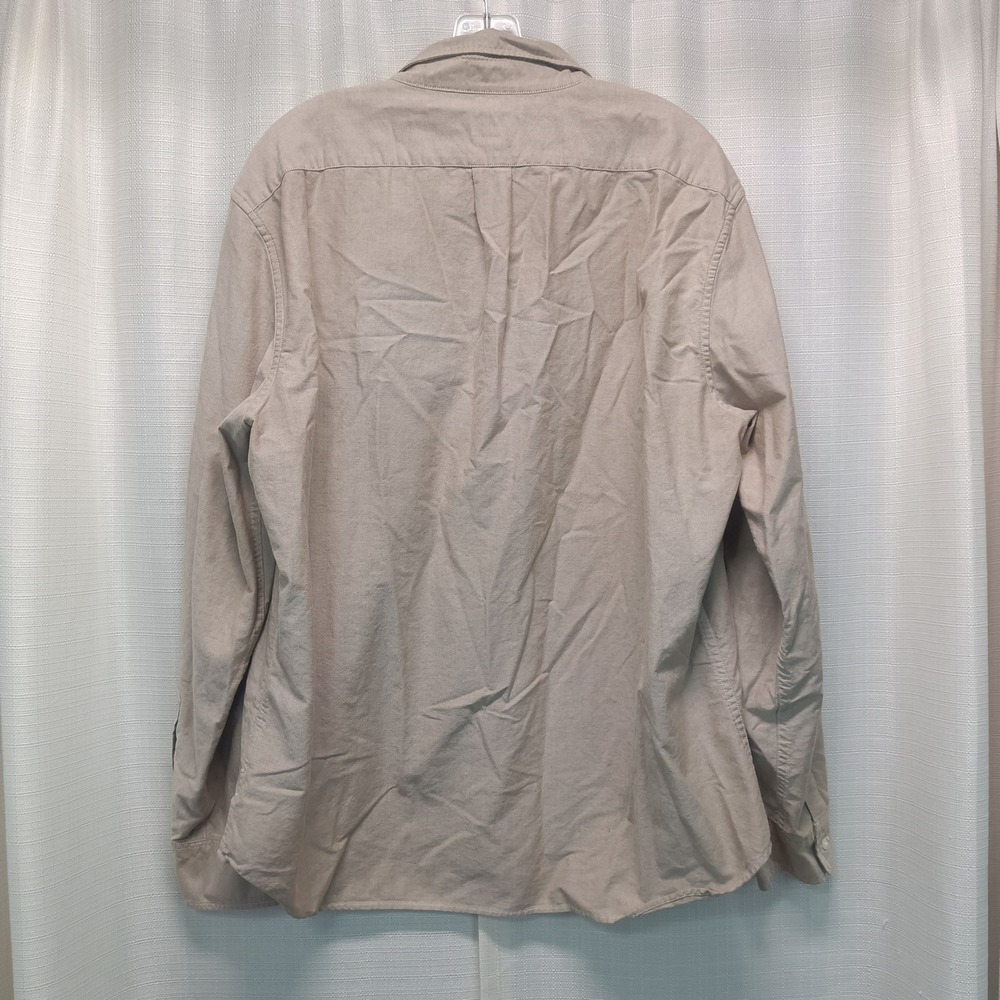 J.Crew Mens Slim All Cotton Oxford Shirt Tan Khaki Sand XXL Long Sleeve Casual - Picture 6 of 6